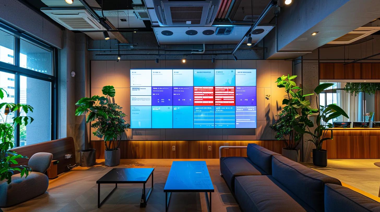 a sleek, modern office workspace featuring a large digital display showcasing grouped keyword themes on a vibrant screen, emphasising the intricate strategies of seo and digital marketing amidst a backdrop of minimalist furniture and warm, focused lighting. a sleek, modern office workspace featuring a large digital display showcasing grouped keyword themes on a vibrant screen, emphasising the intricate strategies of seo and digital marketing amidst a backdrop of minimalist furniture and warm, focused lighting.